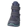 Winterstiefel RICOSTA "Grisu WMS: normal", Kinder, Gr. 30, blau (navy), Lederimitat, Textil, kontrastfarbene Details, casual, Schuhe, Klettstiefel Blinkfunktion, Größenschablone zum Download
