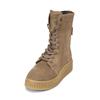 Stiefelette MARC O'POLO "mit praktischem Innenzipper", Damen, Gr. 38, grau (schwarz taupe), Obermaterial: 100% Leder (Rind), unifarben, Schuhe