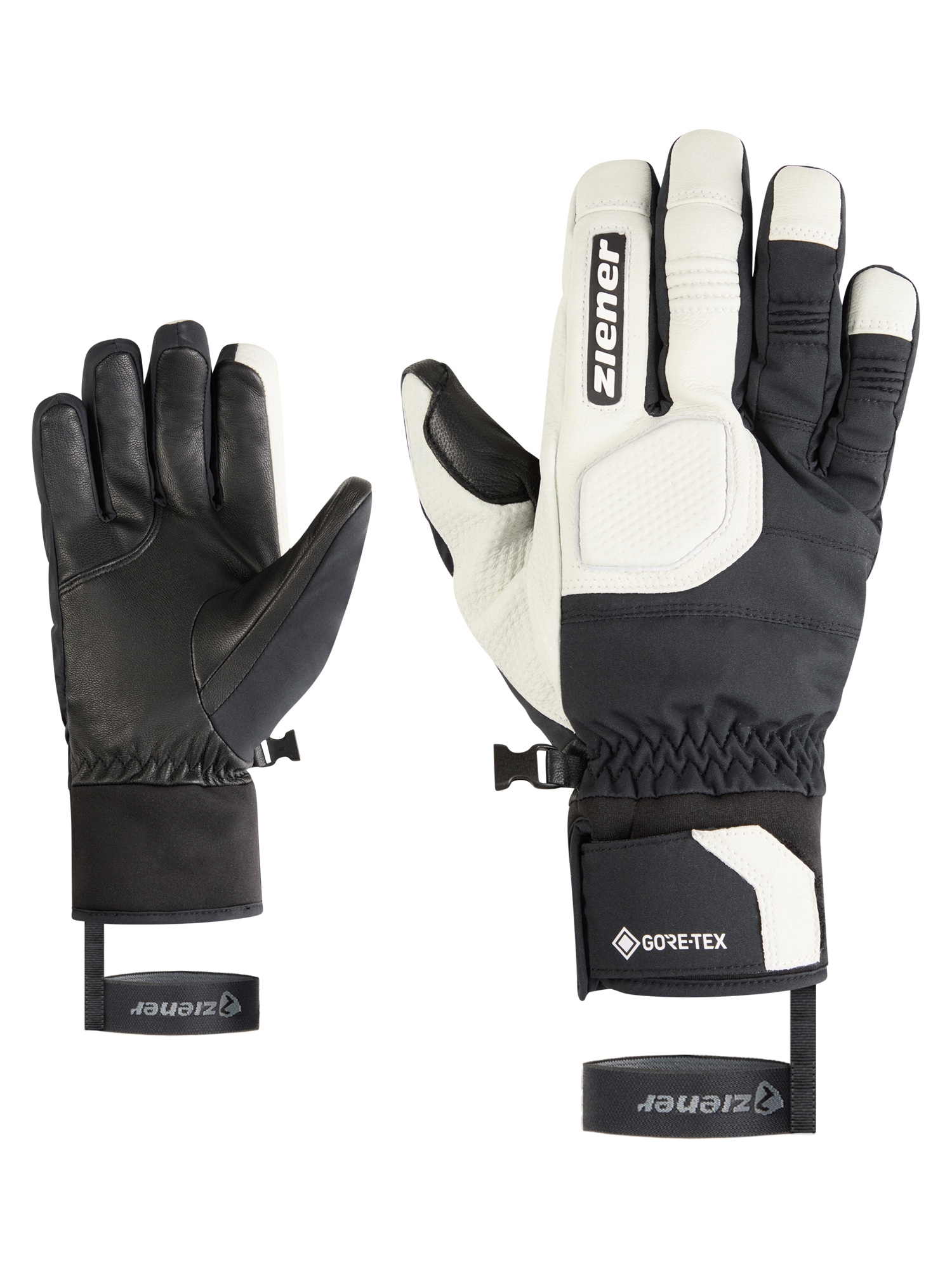 Skihandschuhe ZIENER "GINOS-Z GTX PR glove man", Herren, Gr. 11, schwarz.weiß, Materialmix, Handschuhe Image