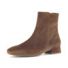 Stiefelette GABOR, Damen, Gr. 38,5, braun (rehbraun), Ziegenveloursleder, unifarben, klassisch, Schuhe, Blockabsatz, Boots, Businessschuh mit Best Fitting und G-Weite