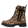 Schnürboots MARCO TOZZI BY GMK, Damen, Gr. 42, braun (leoprint), Textil, animal-print, modisch, Schuhe, Blockabsatz, Schnürstiefelette im Animal Look