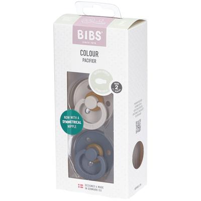 Bibs Fopspeen Symmetric Sand - Iron 6-18 Maanden 2st 2 St Schnuller Image