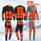 Sous-vêtements chauffants 28 zones chemises de randonnée suites de ski hauts pantalons hommes femmes sous-vêtements thermiques USB veste chauffante vêtements d