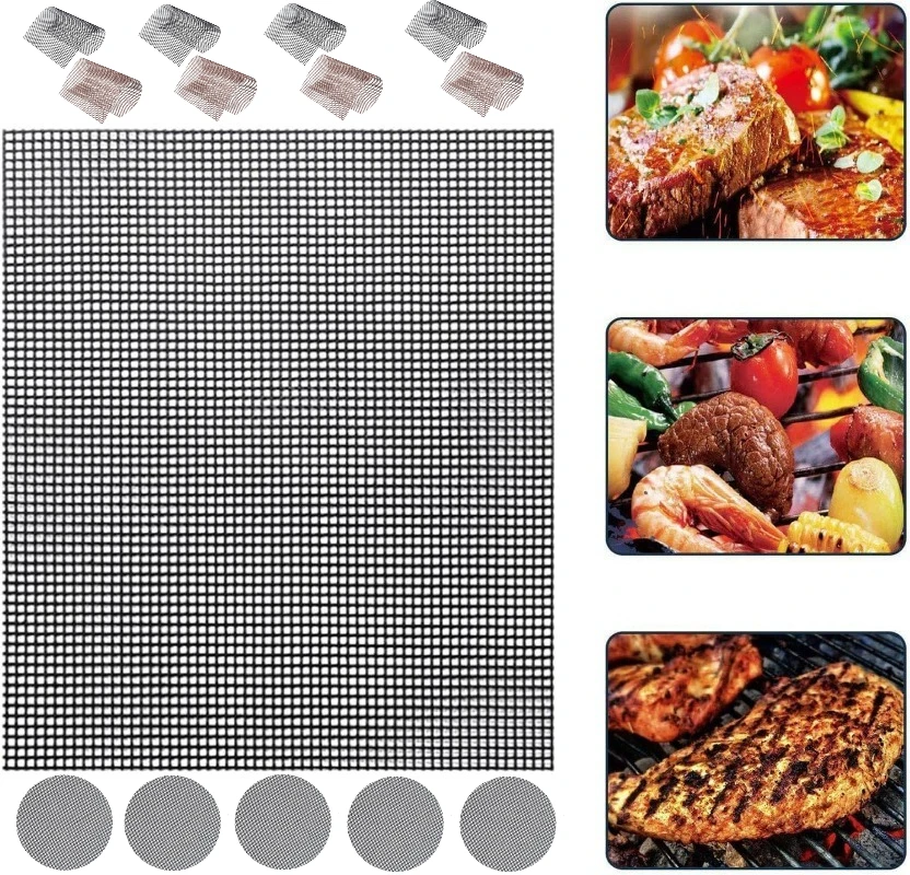 Tapis de barbecue résistant aux hautes températures, tapis en maille, doublure de barbecue découpable, tapis de barbecue de qualité alimentaire pour tranches de viande, Гриль Акudenс...ары