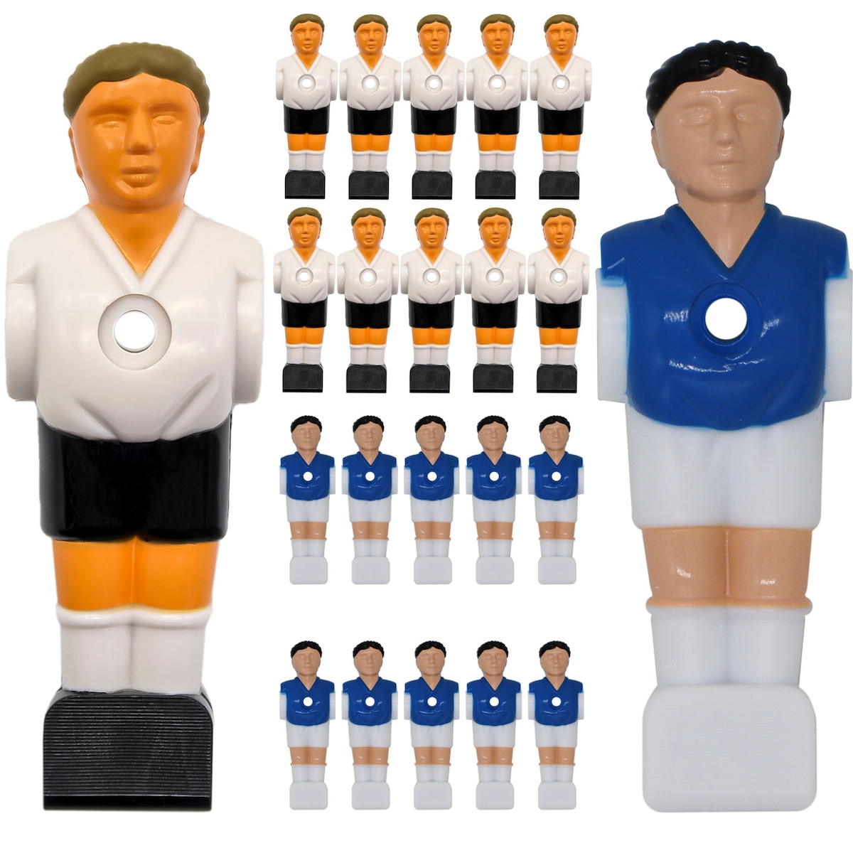 22 Tischkicker Figuren 16mm - Deutschland vs. Frankreich - Tischfussball Spieler Image