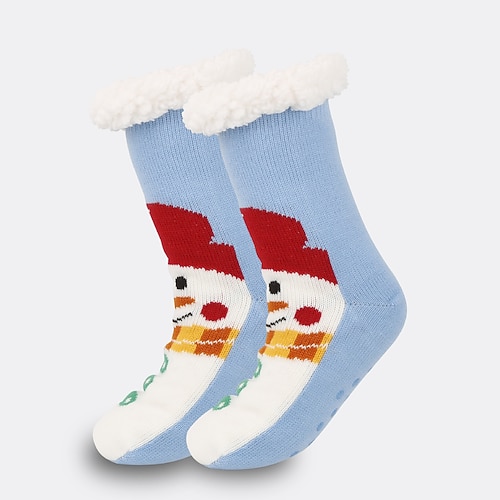 süße Tier-Bodensocken für Damen, plüschige, flauschige Winter-Schneesocken für drinnen, gemütliche Schlafsocken mit Beinbezügen für zu Hause, weiche Teppichsocken für die Zeit nach der Geburt Image