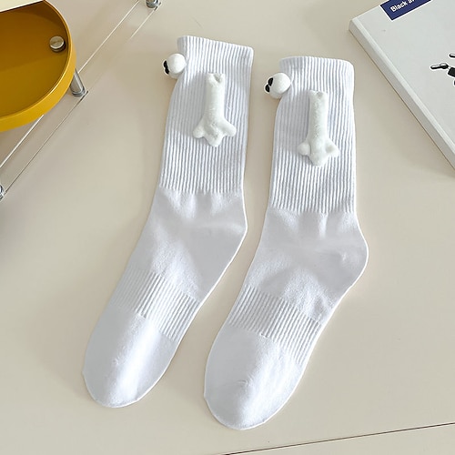 magnetische Paarsocken mit süßem Händchen-Design, lustige passende Socken für Verliebte, wadenlange Weihnachtssocken mit Magnet, Tiktok-Trendgeschenk für Paare Image
