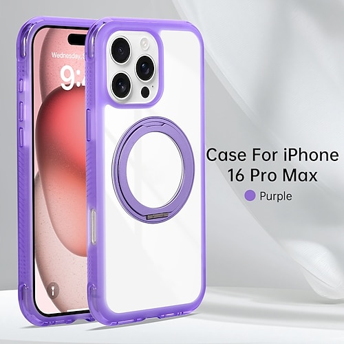 Handy Hülle Handyhüllen Für iPhone 17 Pro Max 17 Air 16 15 14 Pro Max Plus 13 Pro Max Rückseite Unterstützt kabelloses Laden Ständer Stoßfest Retro TPU Acryl Image