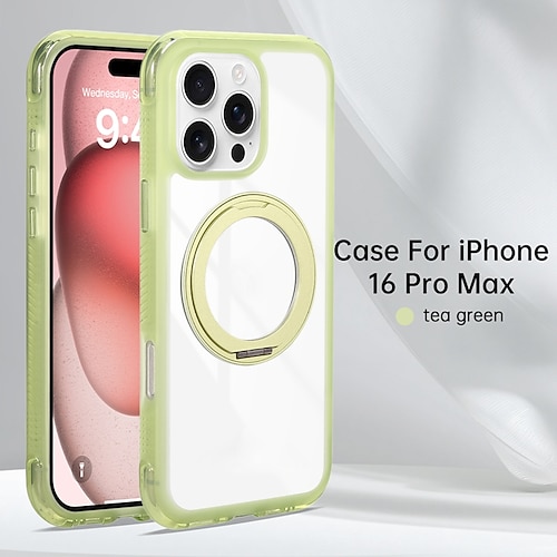 Handy Hülle Handyhüllen Für iPhone 17 Pro Max 17 Air 16 15 14 Pro Max Plus 13 Pro Max Rückseite Unterstützt kabelloses Laden Ständer Stoßfest Retro TPU Acryl Image