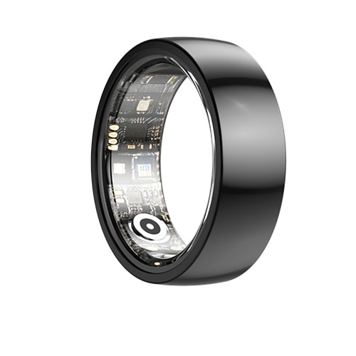 Verbessertes Smart Ring Unisex-Gesundheitsarmband – wasserdichter IP68-Fitnesstracker mit Schlafüberwachung, Schrittzähler und Distanzaufzeichnungsfunktionen, kompatibel mit iPhone- und Image