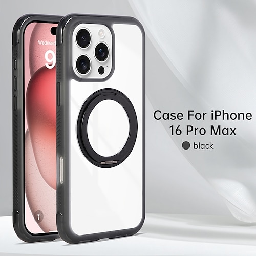 Handy Hülle Handyhüllen Für iPhone 17 Pro Max 17 Air 16 15 14 Pro Max Plus 13 Pro Max Rückseite Unterstützt kabelloses Laden Ständer Stoßfest Retro TPU Acryl Image