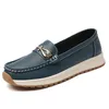 Neue atmungsaktive Slipper für Damen im Frühling und Sommer, Schuhe aus 100 % echtem Leder, Freizeitschuhe, große Größen 36-44