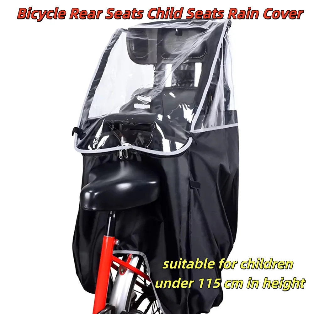 Baby Sattel Abdeckung Fahrrad Kind Sitz Abdeckung Regnerische Tage Outdoor Aktivitäten Fahrrad Regen Abdeckung Für Kind Einfache Installation