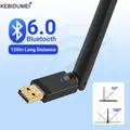 KEBIDUMEI Adattatore Bluetooth USB Dongle Bluetooth 6.0 per PC Windows 8.1/10/11 Driver gratuito per mouse Tastiera Cuffie Altoparlante