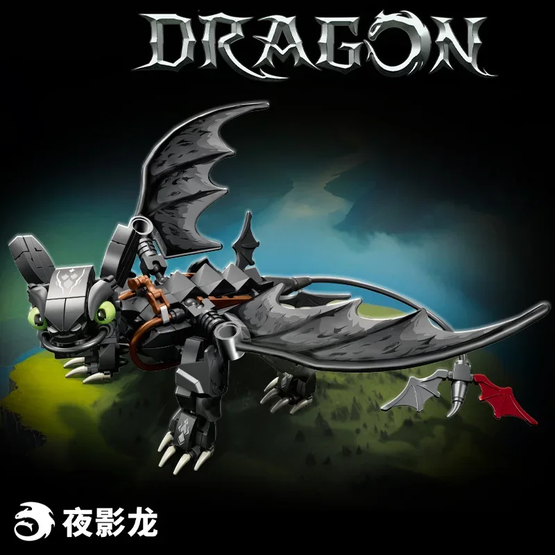 MOC Technische Beliebte Anime Flying Dragon Bausteine Ziegel Montage Modell Spielzeug für Kinder Geburtstag/Halloween Geschenk Set Image