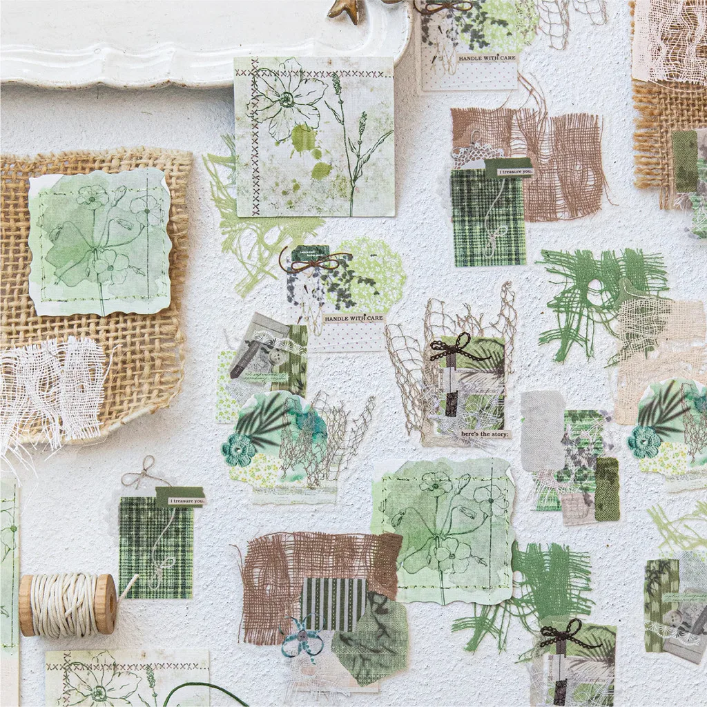 30 Stück PET-Spitzen-Scrapbook-Aufkleber, Papieraufkleber für Journaling, Scrapbooking, Planer, Kartenherstellung, Collage, Kunsthandwerk, Aufkleber Image