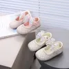 Mode Mädchen Mary Janes für Party Hochzeit Zeigt Bogen Perlen Elegante Prinzessin Schuhe Chic Kinder Schuhe Rutschfeste Kinder Mode