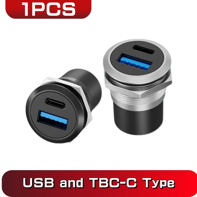 1PCS C-typ TBC aluminium legierung direkt modul runde gewinde USB modul stecker datensender Image