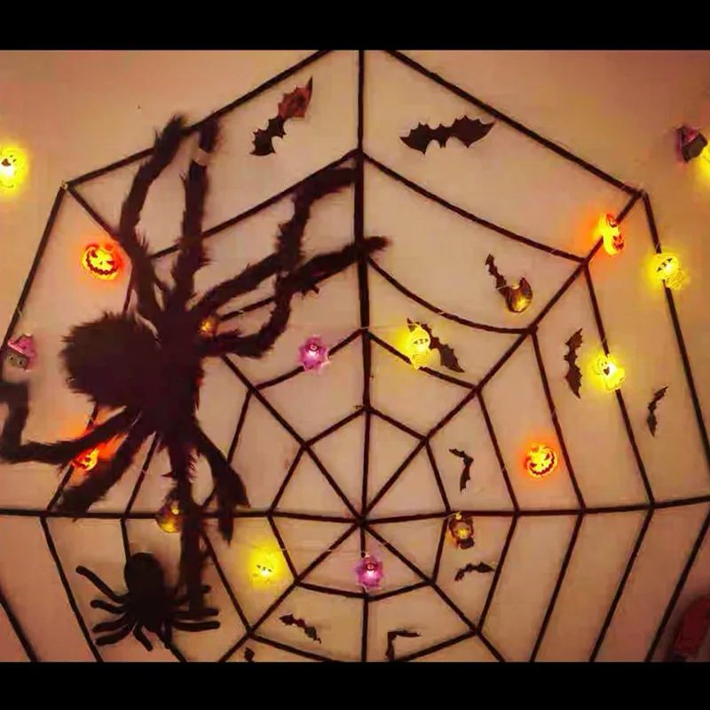 Halloween Party LED Lichterketten Kürbis Geist Spinne Web Hängen Lampe Für Halloween Hause Indoor Outdoor Dekoration Requisiten