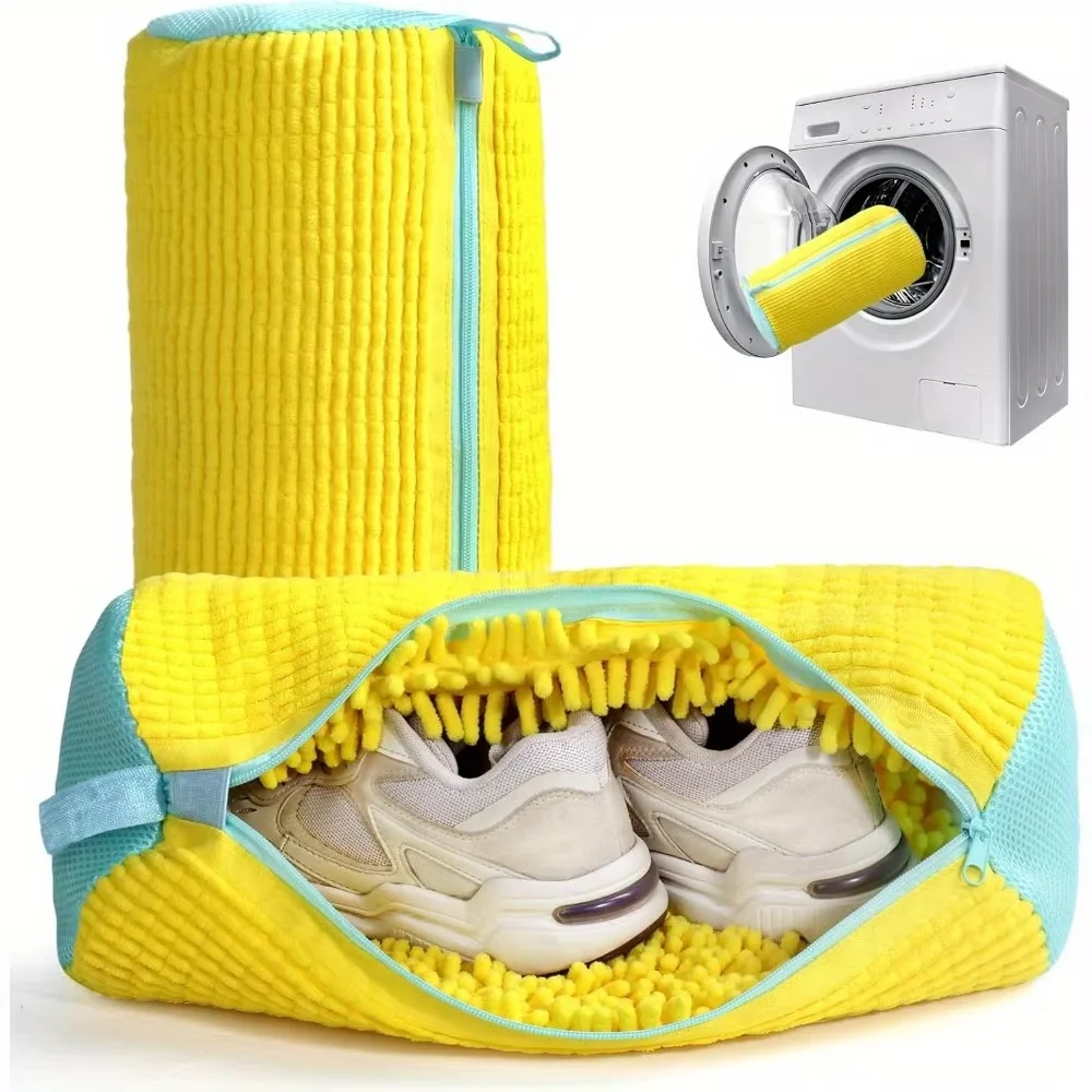 1PCS Wash Shoes Bag Padded Net Laundry Shoes Protector Fluffy fibers Polyester Washing Shoes Machine Laundry Bag Drying Bags