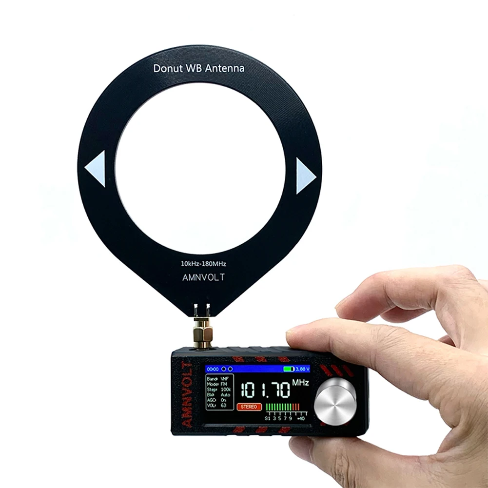 Upgraded V3S AMNVOLT Mini SI4732 DSP Radio Receiver FM AM SSB LSB USB Full Band Pocket Radio with Hi-Z Headphone Amplifier