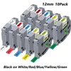 5 Stück Mix Color TZe Etikettenband TZe231 TZe631 TZe431 Tze531 TZe731 kompatibles Brother P-Touch Tape TZe 12 mm 0,47 Zoll Schwarz auf Weiß