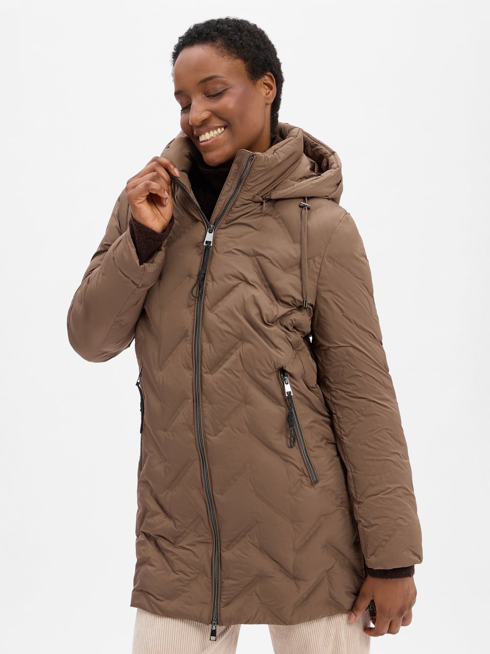 VG Steppmantel Damen taupe, 40 Image