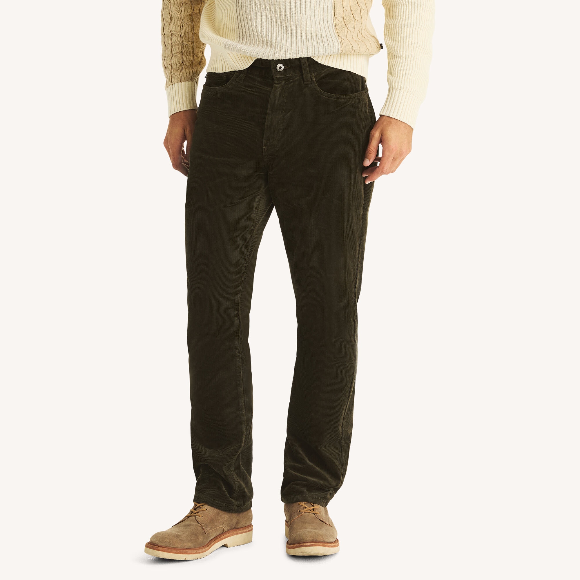 Nautica Men's Stretch Corduroy Pant 301 (Olive), 30x30