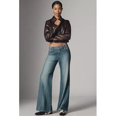 Pilcro Biker Mid-Rise Flare Jeans
