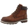 Winterboots MUSTANG SHOES "Merem", Herren, Gr. 47, braun (cognac), Lederimitat, Textil, casual, Schuhe, Schnürstiefel, Winterstiefel mit TEX-Ausstattung