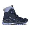Winterstiefel LOWA "MILO EVO GORE-TEX MID JR", Damen, Gr. 40, navy, lavendel, Textil, Synthetik, sportlich, Schuhe, wasserdicht, gefüttert, mit Klettverschluss