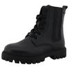 Winterstiefel TOM TAILOR, Kinder, Gr. 35, schwarz, Lederimitat, casual, Schuhe, mit markantem Logoschriftzug