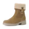 Winterboots GABOR "GENUA", Damen, Gr. 36, braun (hellbraun), Veloursleder, Textil, casual, Schuhe, Blockabsatz, Winterstiefelette, mit Reißverschluss, G-Weite