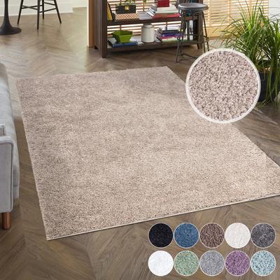 Hochflor-Teppich CARPET CITY "City Shaggy", beige, B:60cm H:30mm L:110cm, Polypropylen, Teppiche, Auch als Läufer, Langflor, Uni, Shaggy, flauschig-weich Image
