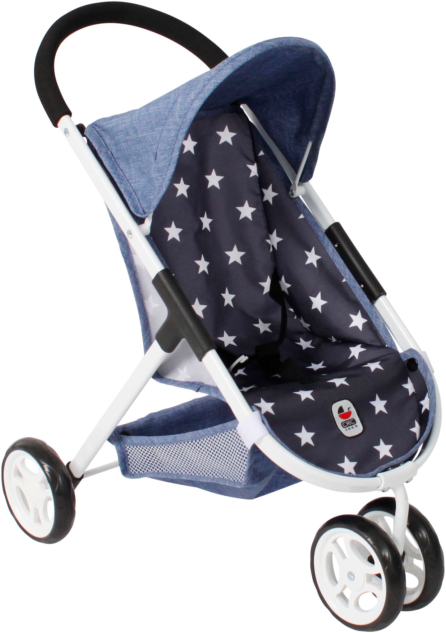 Puppenbuggy CHIC2000 "Speedy", blau (navy), Puppenwagen, KinderB:35cm H:59cm T:54cm, Kunststoff, Metall, Polyester, mit leichtgängigen Doppelrädern, B:35cm H:59cm T:54cm