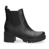 Chelseaboots PANAMA JACK "Pia", Damen, Gr. 41, schwarz, Leder, klassisch, Schuhe, Stiefelette, Schlupfschuh, Blockabsatz, mit Profilsohle