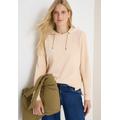 Hoodie CECIL, Damen, Gr. L (42), oat milk beige, Cord, Obermaterial: 77% Baumwolle, 18% Polyester, 5% Elasthan, unifarben, casual, lässig geschnitten hüftbedeckend, Rundhals, Langarm, Sweatshirts, aus softem Cord und mit Kapuze