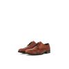 Schnürschuh JACK & JONES "JFWRAYMOND", Herren, Gr. 44, braun (cognac), Leder, elegant, Schuhe, mit Ziernähte