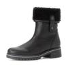 Winterboots GABOR "GENUA", Damen, Gr. 39, schwarz, Glattleder, Textil, casual, Schuhe, Blockabsatz, Winterstiefelette, mit Reißverschluss, G-Weite