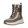 Schnürstiefelette GEOX "Geox Stiefelette Leder/Textil", Damen, Gr. 38, grau (taupe), Leder, Textil, casual, Schuhe