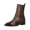 Stiefelette PAVEMENT "Pavement Stiefelette Leder", Damen, Gr. 40, braun (dunkelbraun), Leder, casual, Schuhe