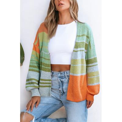 Glow Time Striped Cardigan
