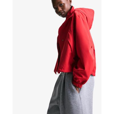 Bershka Water-Resistant & Windproof Technical Jacket Women S Red