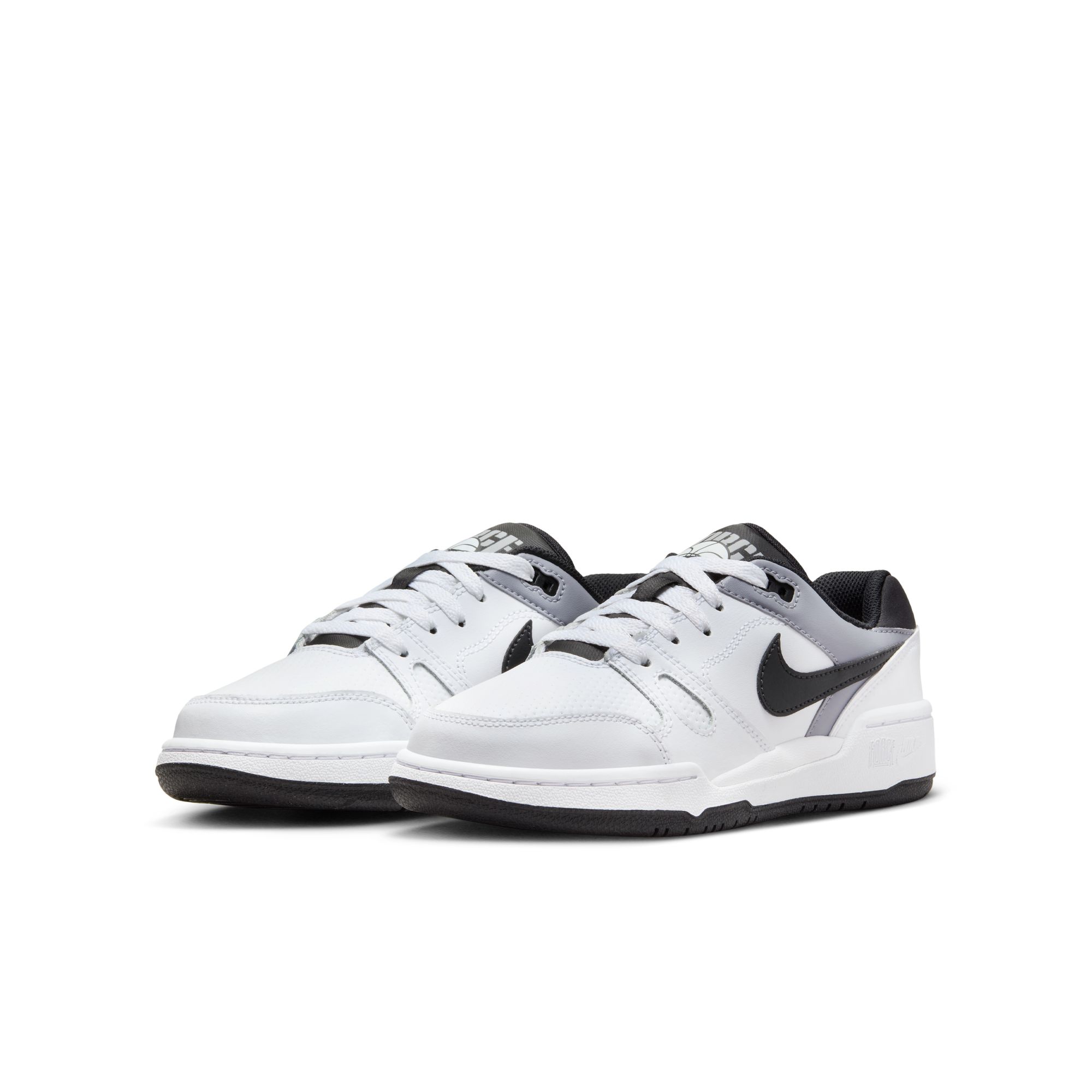 Sneaker NIKE SPORTSWEAR "FULL FORCE LO (GS)", Gr. 36, weiß (weiß, schwarz, pewter), Leder, Synthetik, Sportlich, Schuhe Image