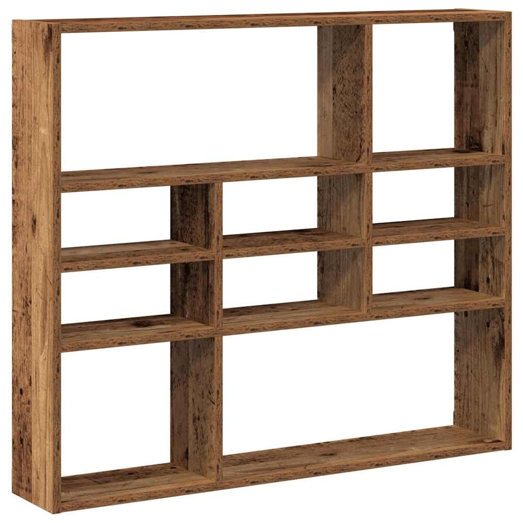 vidaXL Wandregal Altholz-Optik 90x16x78 cm Holzwerkstoff Image