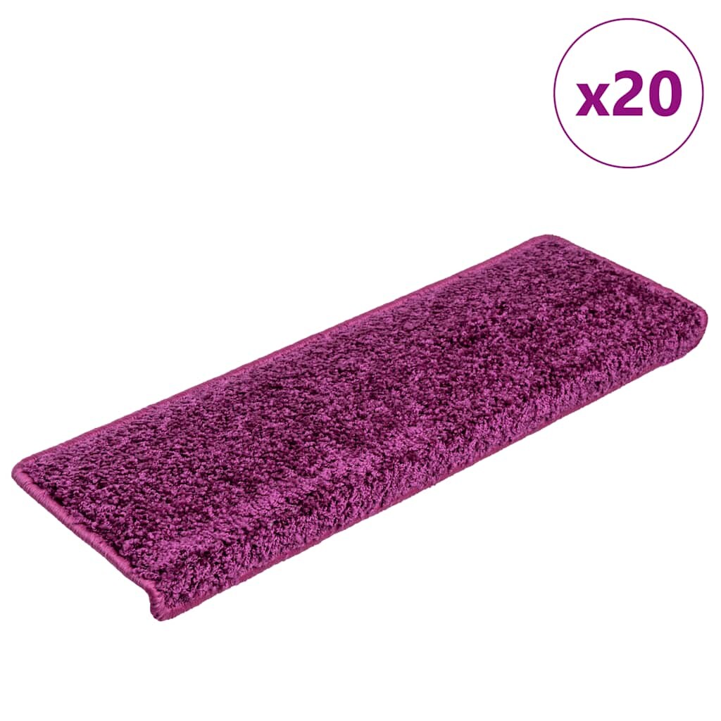 vidaXL Stufenmatten 20 Stk. 65x21x4 cm Violett Rechteckiger Rand Image