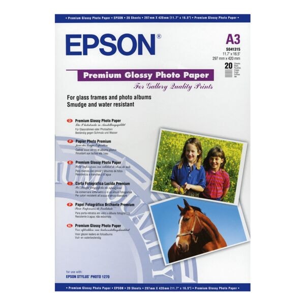 Epson Fotopapier S041315 DIN A3 255 g/m² 20 Blatt weiß Image