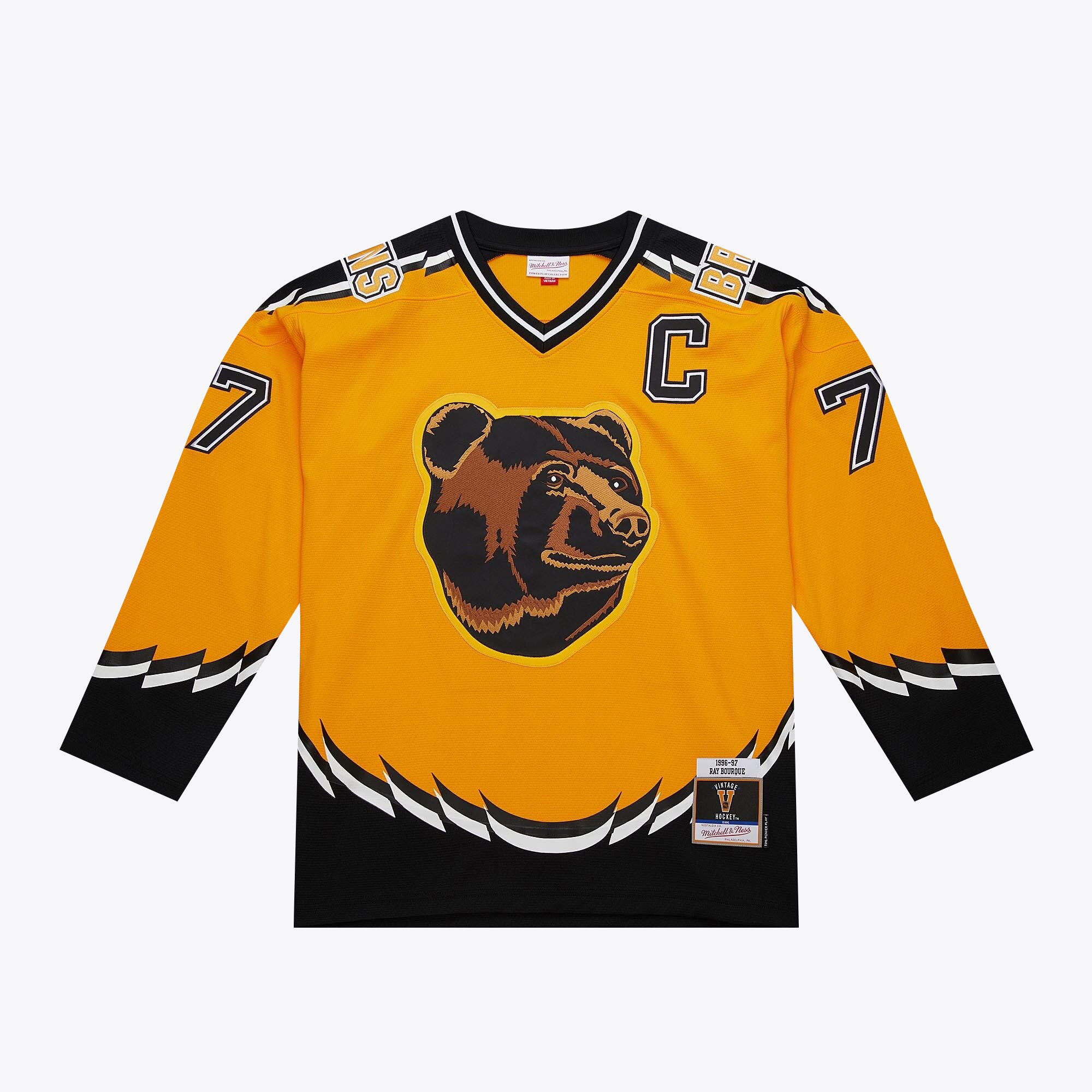 Boston Bruins Ray Bourque 1996 Power Play Dark Alternate Jersey von Mitchell & Ness – Gold – Herren Image