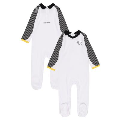 Derby County Heim Kit Sleepsuit - Weiß - Baby Image