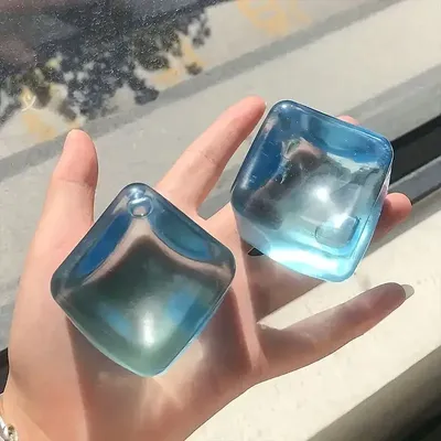 Slow Rebound Ice Cubes Squishy Squeeze Toy - Stress Relief Sensory Fidget for Kids Adults, ADHD Autism Relax, Party Favors Gifts